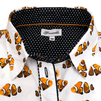 Grenouille Ladies Long Sleeve Clown Fish Print Shirt