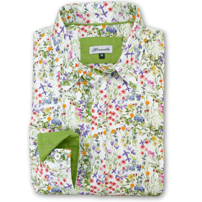 Grenouille Ladies Long Sleeve Colourful Wildflower Shirt