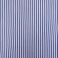 Grenouille Ladies Long Sleeve Easy Care Navy Stripe with Floral Accent Shirt