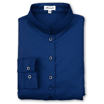 Grenouille Ladies Long Sleeve Mandarin Collar Navy Tunic