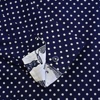 Grenouille Ladies Long Sleeve Navy Polka Dot Shirt With Cat Details