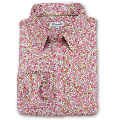 Grenouille Ladies Long Sleeve Pink & Orange Floral Shirt