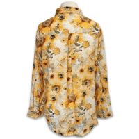 Grenouille Ladies Long Sleeve Sunflower Print Rayon Blouse