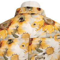 Grenouille Ladies Long Sleeve Sunflower Print Rayon Blouse