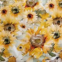 Grenouille Ladies Long Sleeve Sunflower Print Rayon Blouse