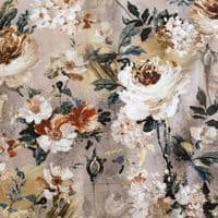 Grenouille Ladies Long Sleeve Taupe & White Floral Print Cotton Shirt