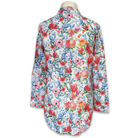 Grenouille Ladies Long Sleeve Watercolour Poppy Print Blouse