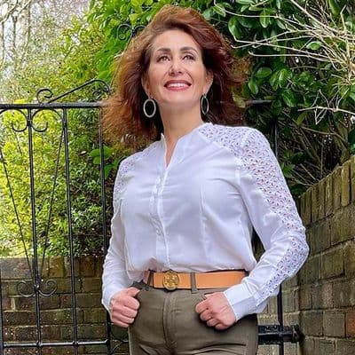 Grenouille Ladies Long Sleeve White Broderie Detail Shirt