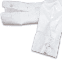Grenouille Ladies Long Sleeve White Satin French Cuff Shaped Fit Shirt