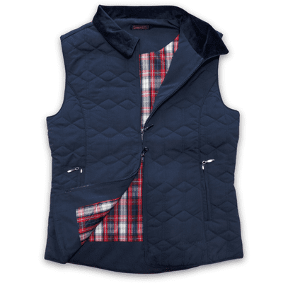 Grenouille Ladies Navy with Navy Corduroy Trimmed Gilet
