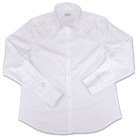 Grenouille Ladies Relaxed Fit Double Button Collar and French Cuff White Shirt