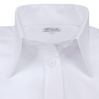 Grenouille Ladies Relaxed Fit Double Button Collar and French Cuff White Shirt
