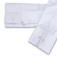 Grenouille Ladies Relaxed Fit Double Button Collar and French Cuff White Shirt