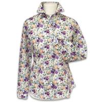 Grenouille Ladies Violet and Peach Wildflower Details