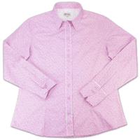 Grenouille Long Sleeve Pale Lilac and White Floral Shirt