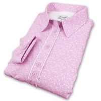 Grenouille Long Sleeve Pale Lilac and White Floral Shirt