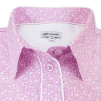 Grenouille Long Sleeve Pale Lilac and White Floral Shirt