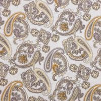 Grenouille Long Sleeve Silver Grey & Cream Beige Paisley Shirt