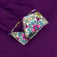 Grenouille Purple Twill Shirt with Turquoise & Cream Accents