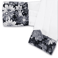 Grenouille White Shirt with Black & White Floral Detail