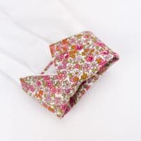 Grenouille White Shirt with Pink & Orange Floral Accents