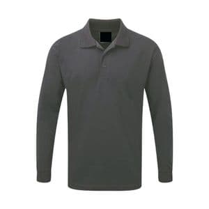 Back To Basics 1170 Long Sleeve  Plain Pique Polo Black