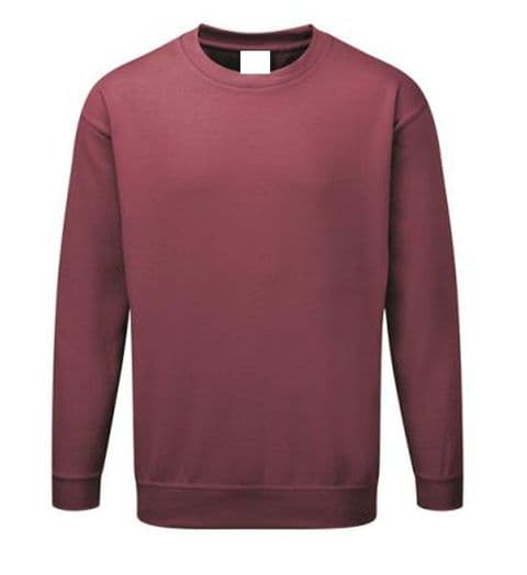 Back To Basics 1250 Crew Neck Sweatshirt Burgundy £19.99 2 For £30