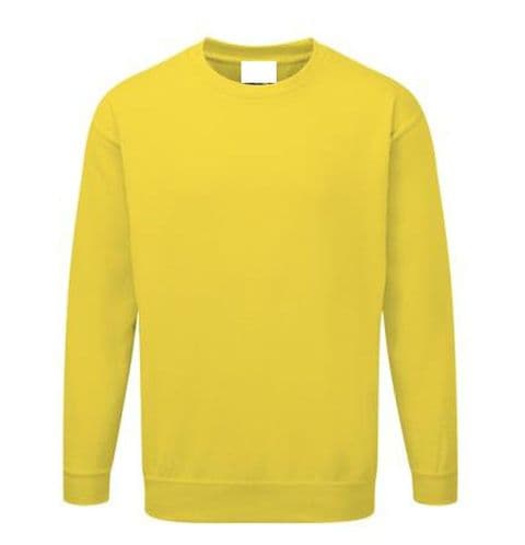 Back To Basics 1250 Crew Neck Sweatshirt Yellow £19.99 2 For £30