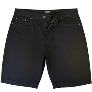 BooHoo Man Stretch Jeans Shorts Black