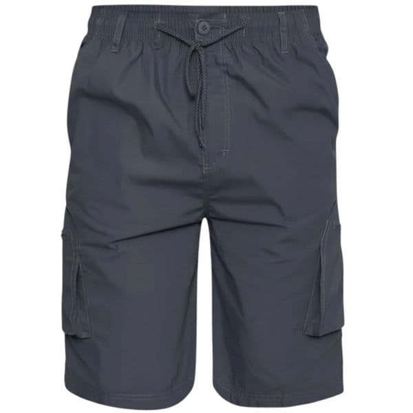 D555 KS20462A Nick:Dark Grey Cargo Short With Leg Pockets