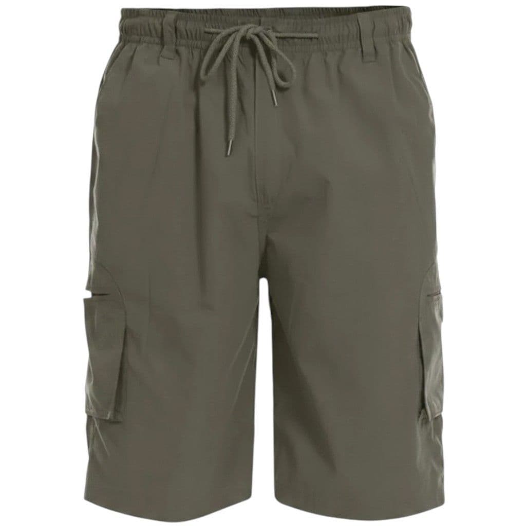 D555 KS20462A Nick Khaki Cargo Short With Leg Pockets