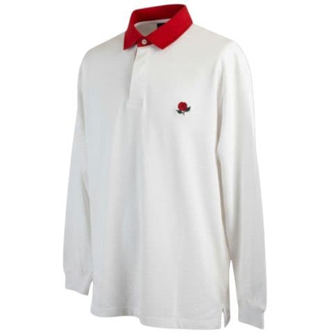 DK Jeans Long Sleeve Rugby Shirt White