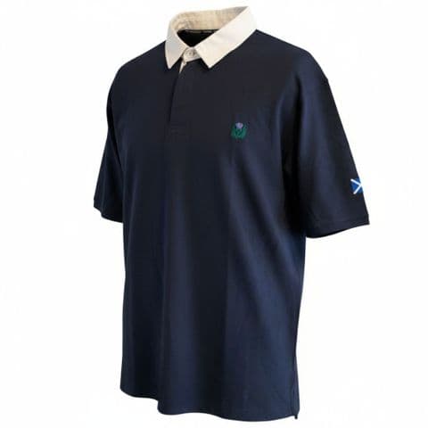 DK Jeans Short Sleeve Rugby Shirt Navy