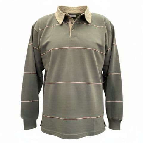 DK Jeans Stripe Rugby Shirt 23-504 Olive £19.99 2 For £30