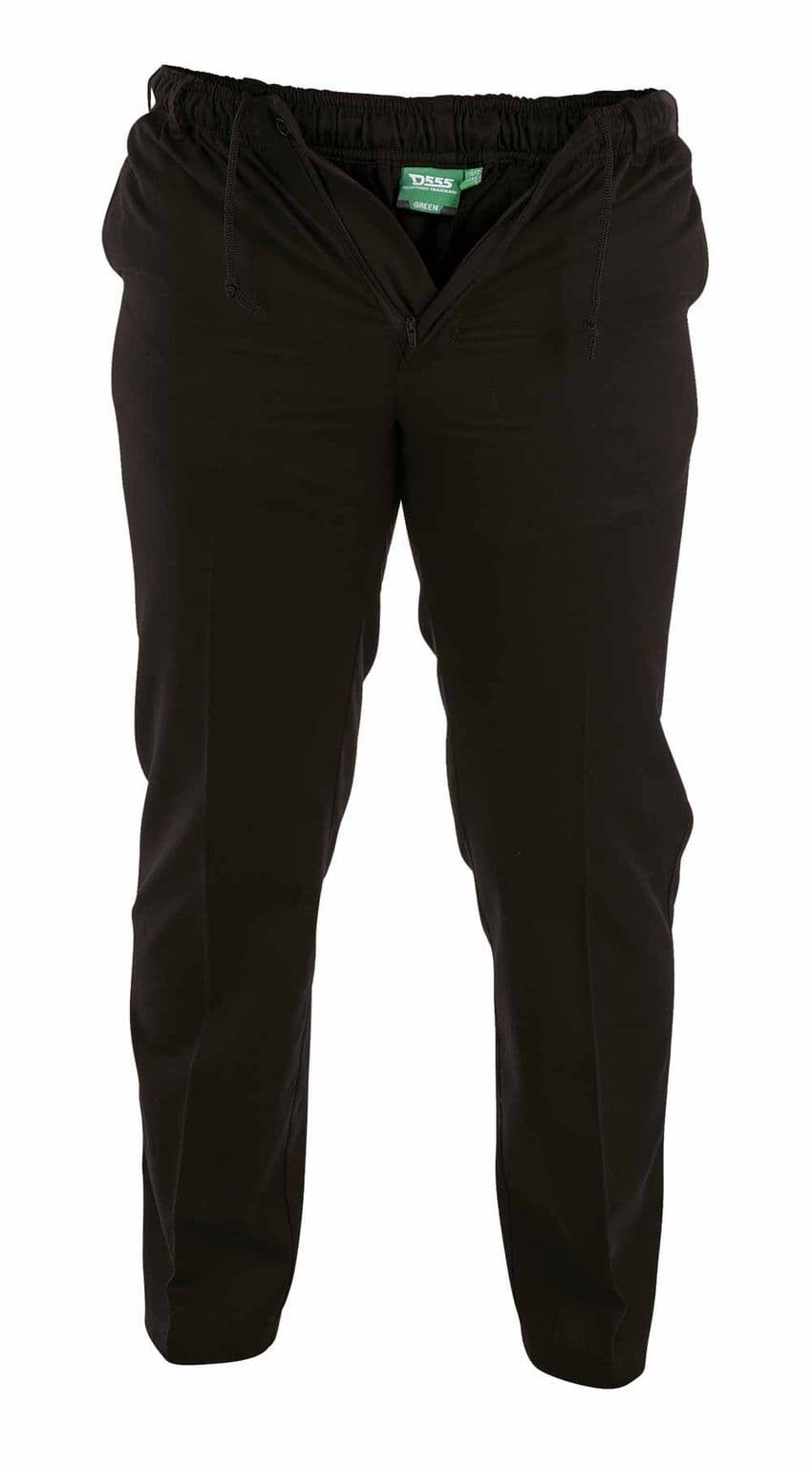 Duke Basilio Rugby Trousers, Full Elastic Waist, Black D555 KS1408B