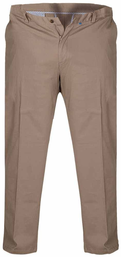 Duke Bruno Stretch Chino Trouser, With Expandable Waist, Stone D555 KS1465S