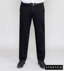 Duke Yarmouth Expandable Waistband Black Stretch Formal Trouser 400802