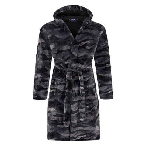 Espionage Hood Camo Fleece Gown PJ159