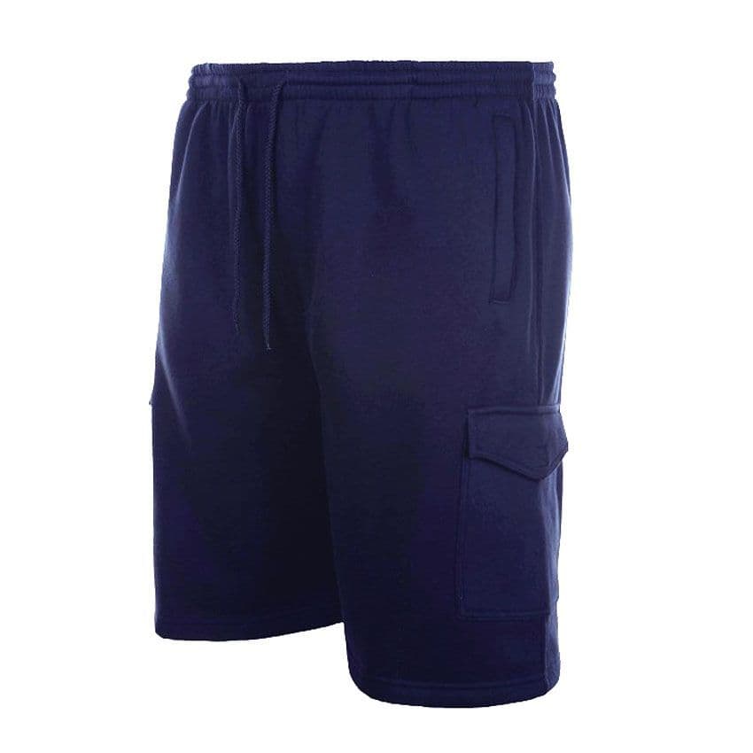 Espionage LW051 Fleece Cargo Shorts Navy