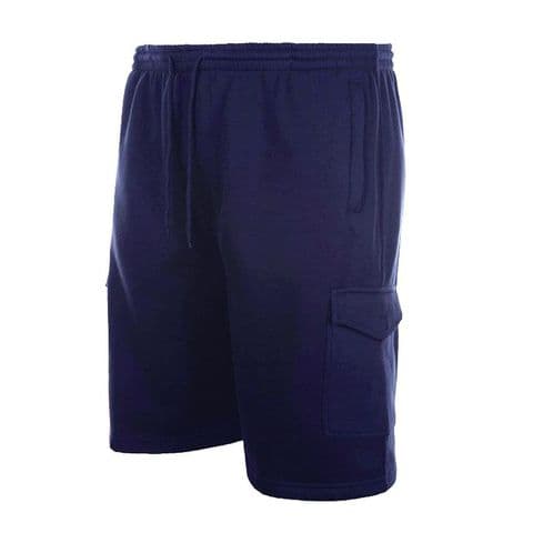 Espionage LW051 Fleece Cargo Shorts Navy
