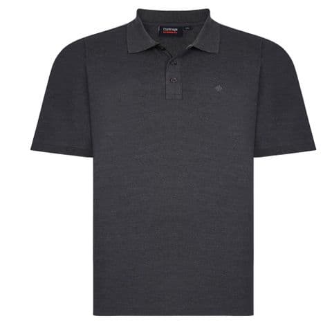 Espionage P074 Plain Pique Polo Charcoal