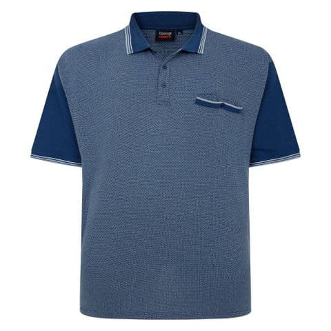 Espionage P214 Jersey Jacquard Front Polo Dark Blue