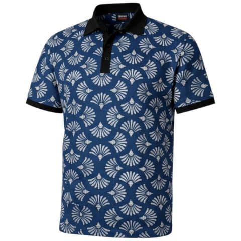 Espionage P219 Shell Print Polo Dark Blue