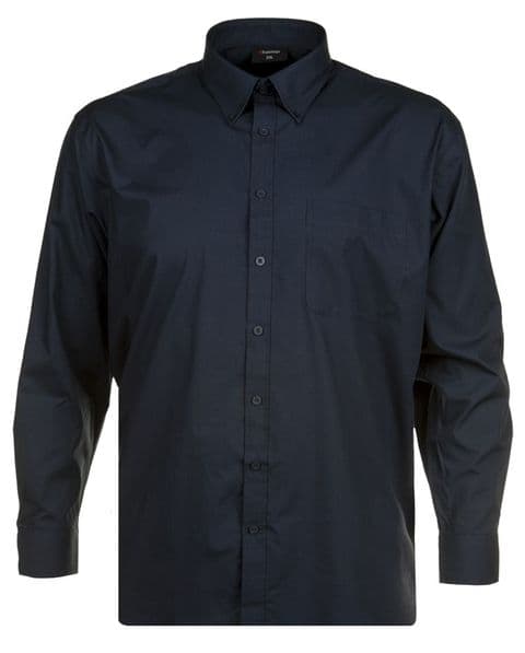 Espionage Plain Black L/S Button Down Collar Shirt SH150