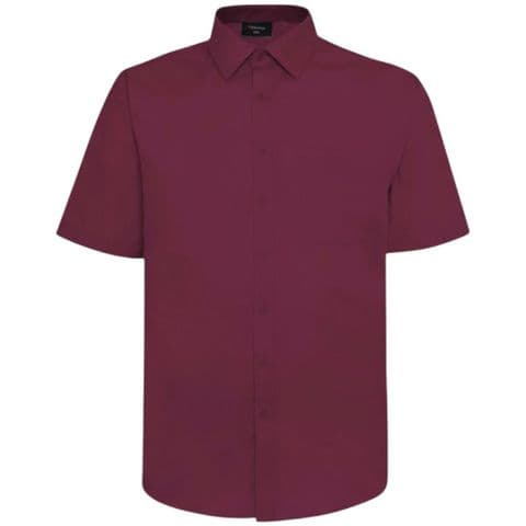 Espionage Plain Collar Wine S/S Shirt SH147