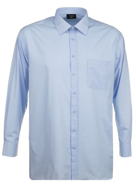Espionage Plain Light Blue L/S Plain Collar Shirt SH151