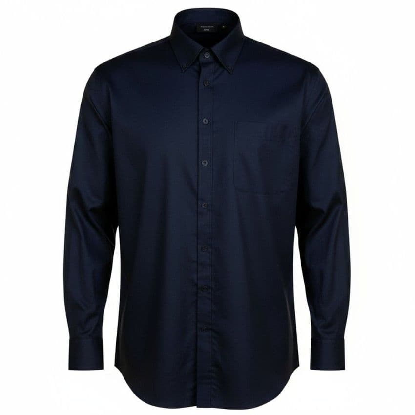 Espionage Plain Navy L/S Button Down Collar Shirt SH150