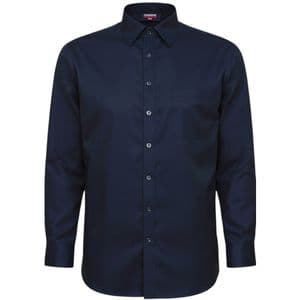 Espionage Plain Navy L/S Plain Collar Shirt SH150