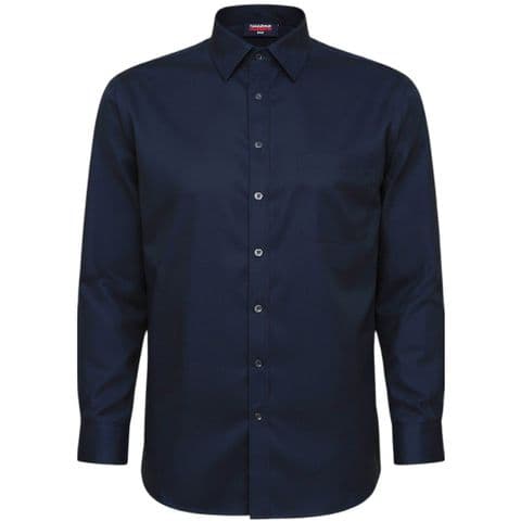 Espionage Plain Navy L/S Plain Collar Shirt SH150