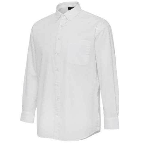 Espionage Plain White L/S Button Down Collar Shirt SH150